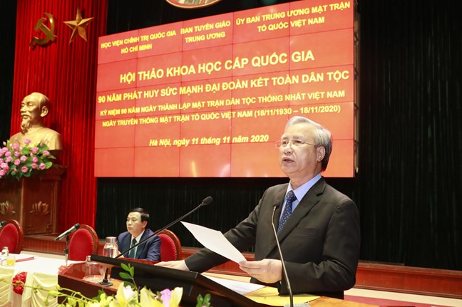 Hội thảo khoa học "90 NĂM PHÁT HUY SỨC MẠNH ĐẠI ĐOÀN KẾT TOÀN DÂN TỘC"